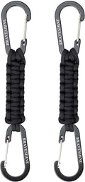 BRAVESHINE Paracord Keychain Carabiner Clip | D Ring Hanger Lanyard Hook