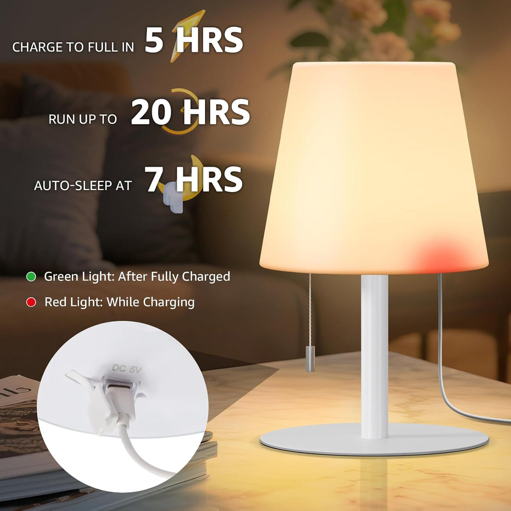 uuffoo Shower Lamp Rechargeable Cordless Light Waterproof for Bathroom Spa