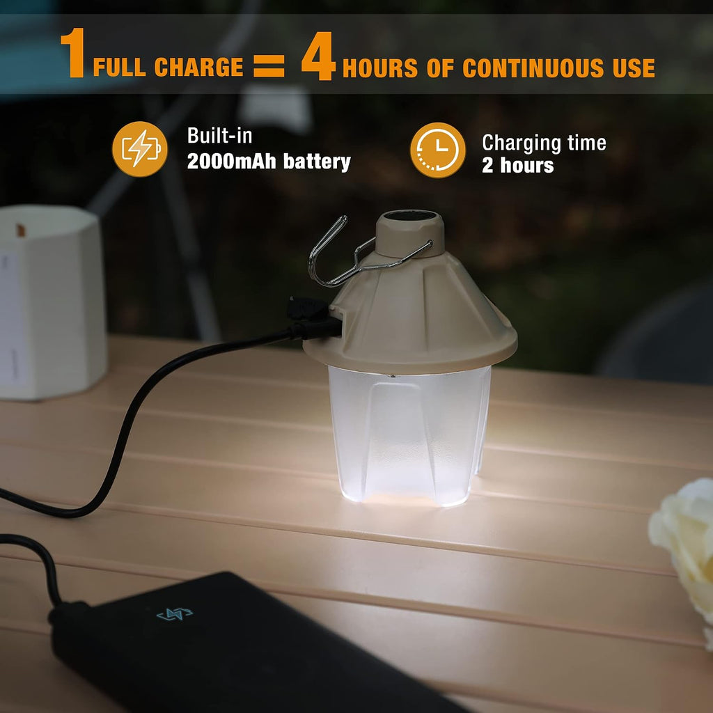 EverBrite 2 Pack Rechargeable Camping Lantern, 450LM LED Tent Light