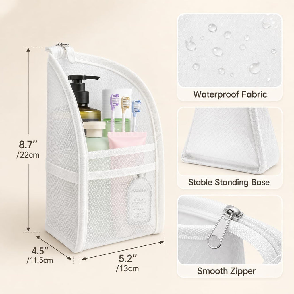 2 Pack Standing Toiletry Bag, Waterproof Travel Toiletry Bag