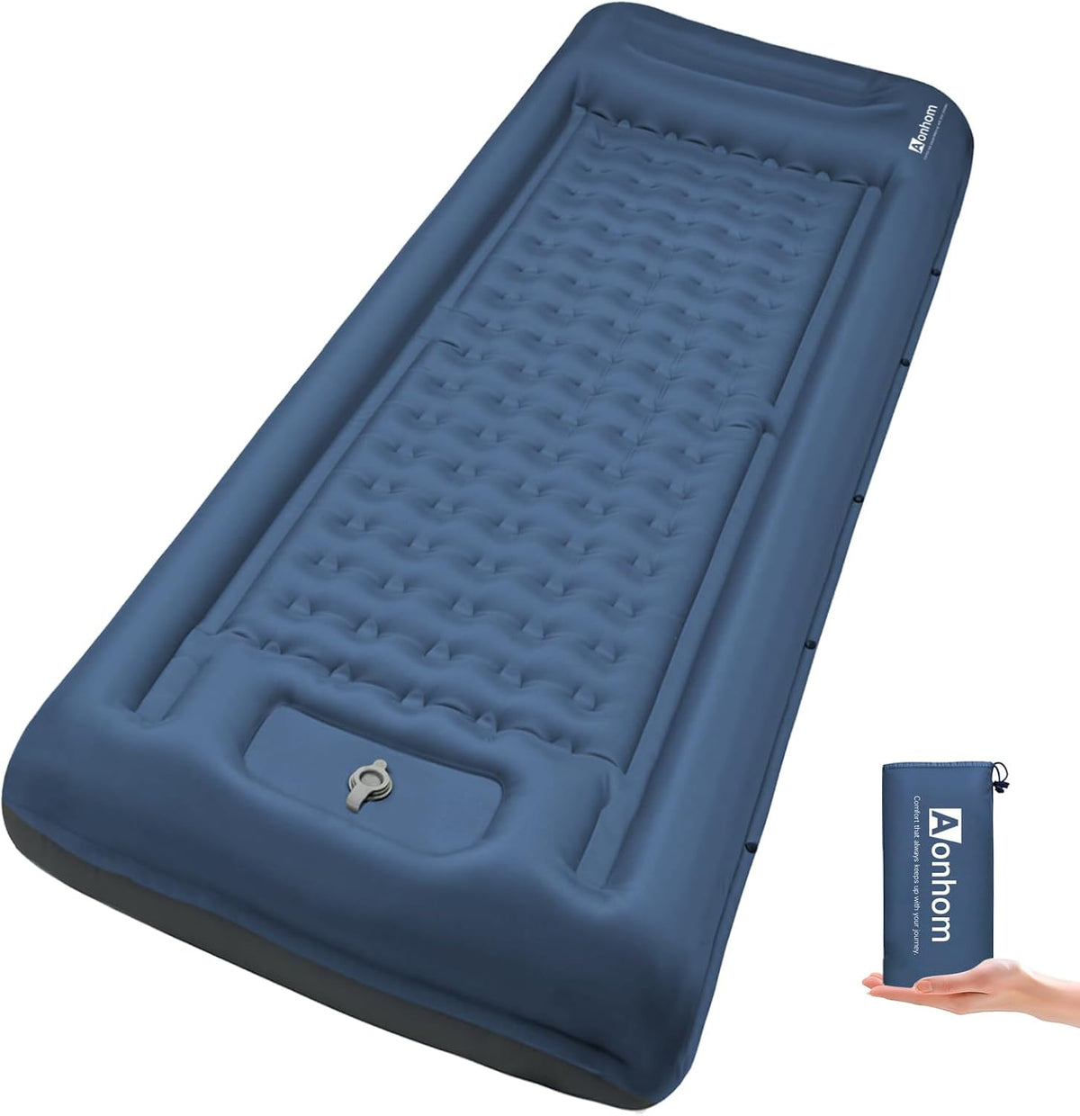 Camping Sleeping Pad, 5" Inflatable Sleeping Mat with Pillow