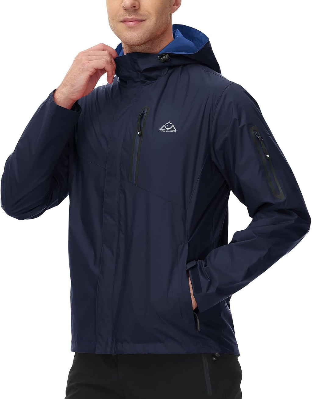 TBMPOY Men's Lightweight Rain Jackets Waterproof Raincoat with Hood