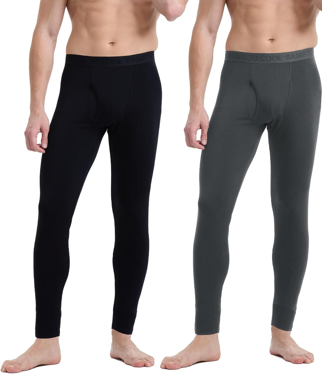BAMBOO COOL Men's Thermal Underwear Lightweight Fleece Lined
