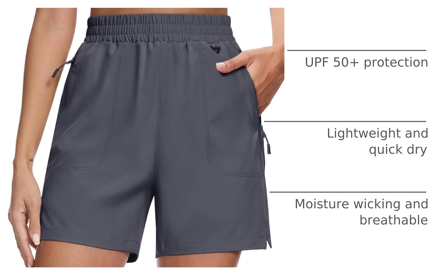 MAGCOMSEN Women's 5" Hiking Cargo Shorts UPF 50+ Quick Dry Lightweight Golf Athletic Casual Summer Shorts with Pockets