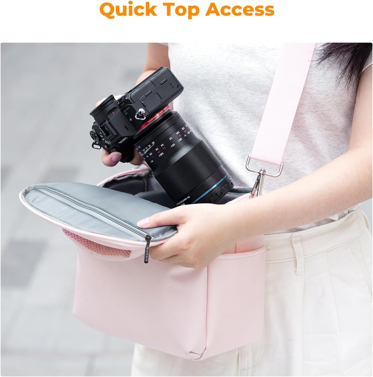 K&F CONCEPT Camera Sling Bag Small Crossbody Case