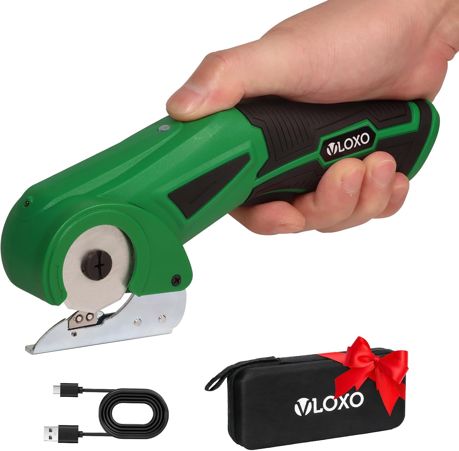 VLOXO Cordless Electric Scissors 4V Rechargeable Cardboard Cutter