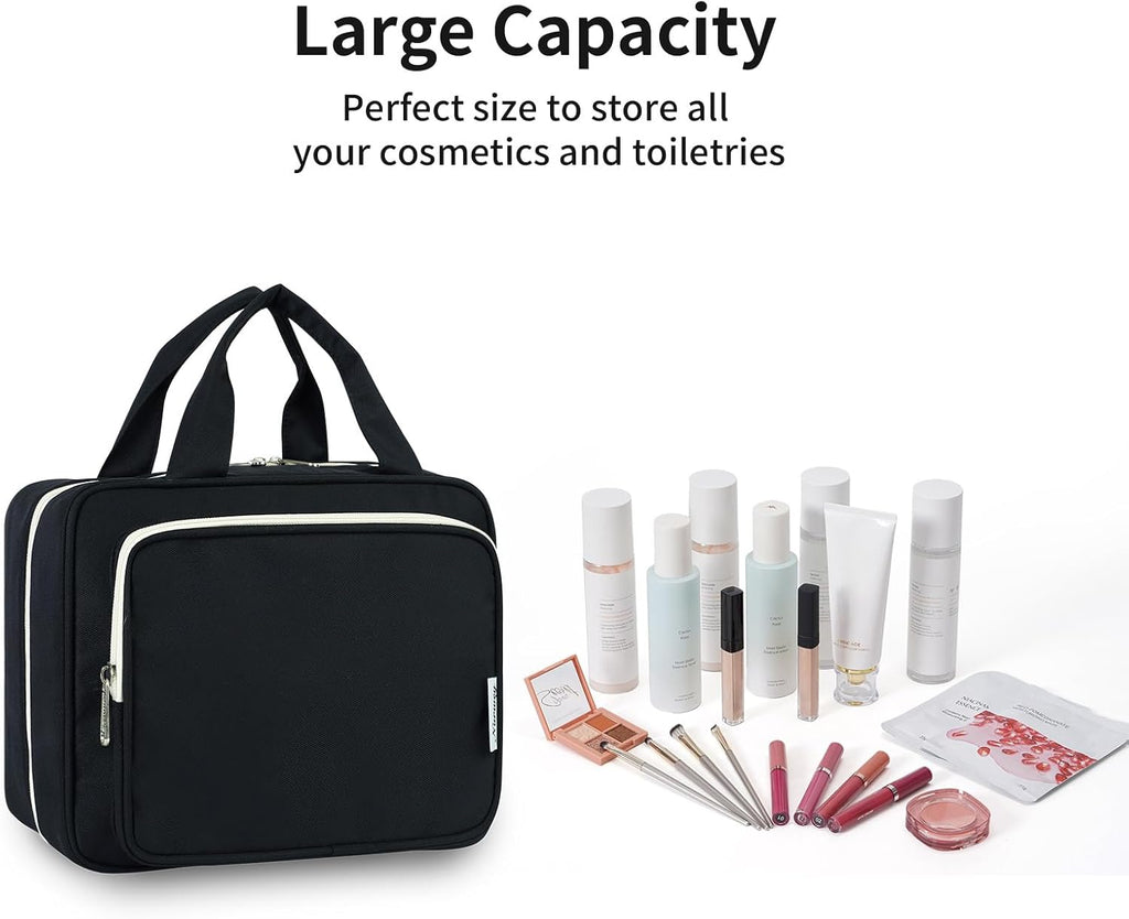 Narwey Hanging Toiletry Bag for Women, Travel Makeup Cosmetic Organizer Bag