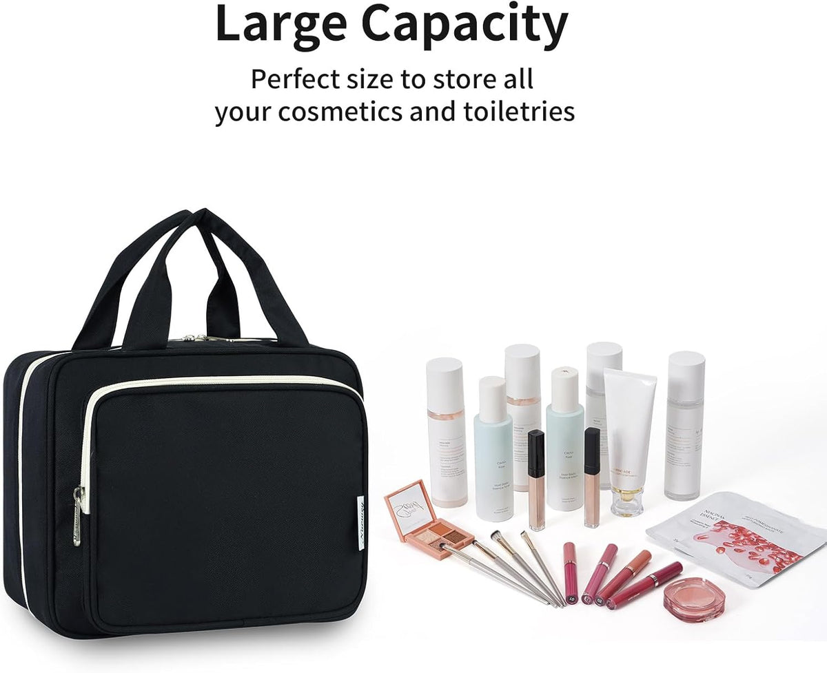 Narwey Hanging Toiletry Bag for Women, Travel Makeup Cosmetic Organizer Bag