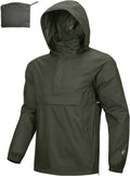 Outdoor Ventures Men's Rain Jacket Waterproof Lightweight Packable Pullover