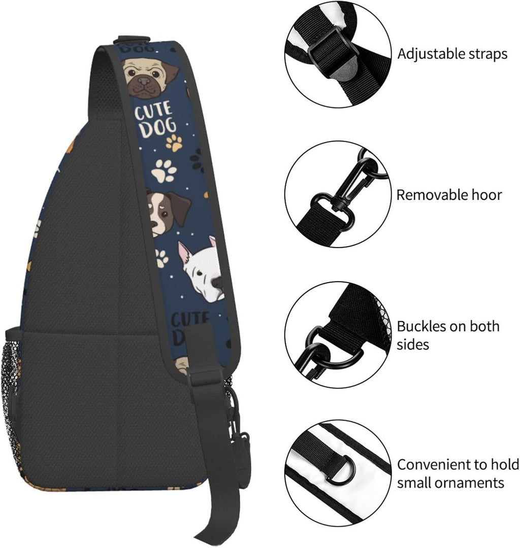 Butterflies Sling Bag Crossbody Sling Backpack for Women Men Travel Hiking Daypack Chest Shoulder Bag
