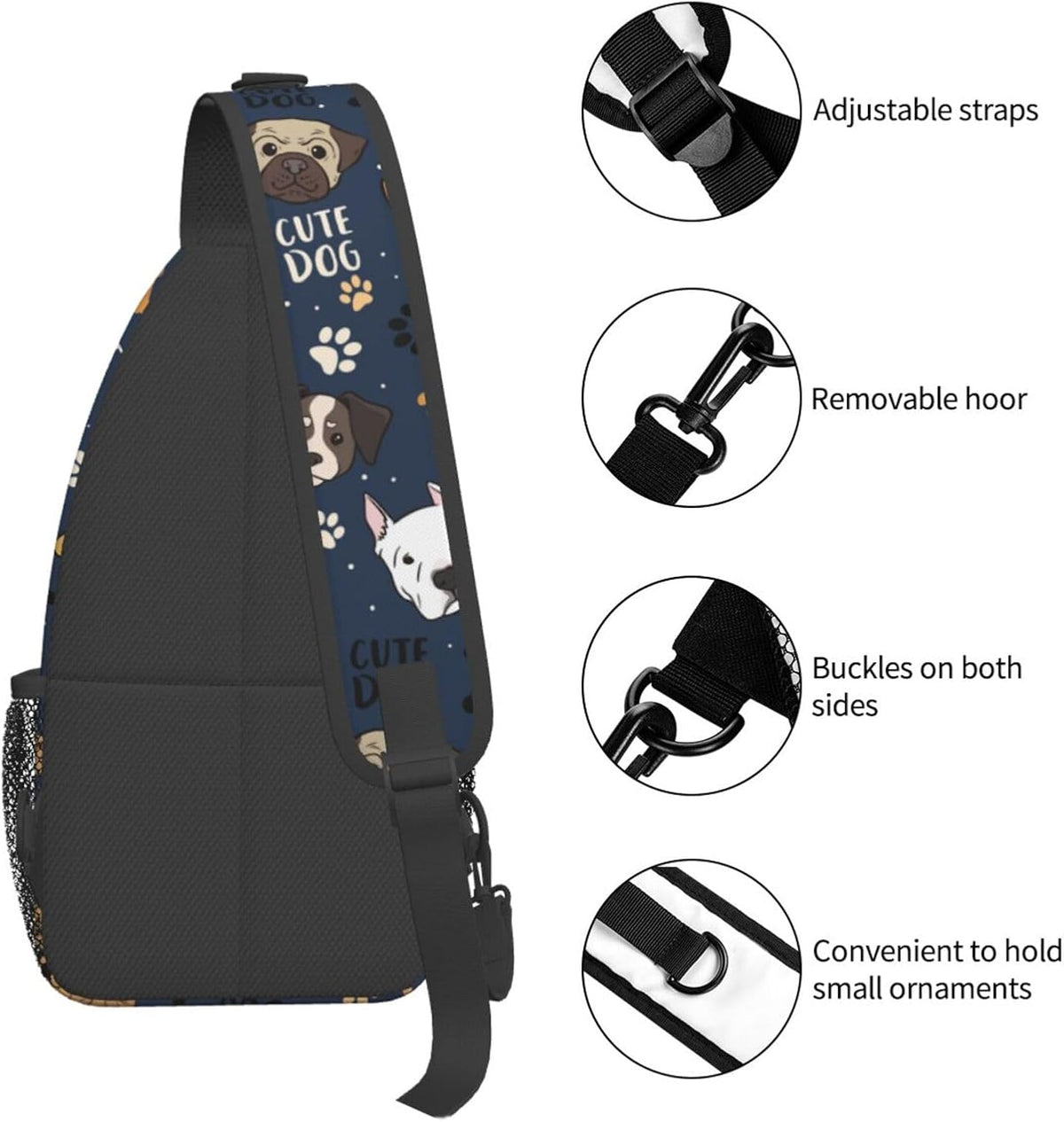 Butterflies Sling Bag Crossbody Sling Backpack for Women Men Travel Hiking Daypack Chest Shoulder Bag