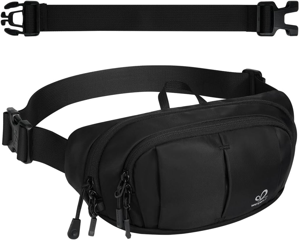 WATERFLY RFID Crossbody Fanny Pack 2.5L Waist Packs for Woman Man