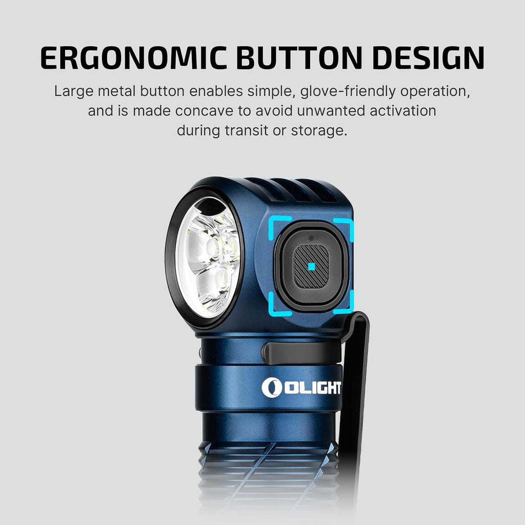 OLIGHT Perun 3 Headlamp Rechargeable, Red Light, Waterproof, Midnight Blue