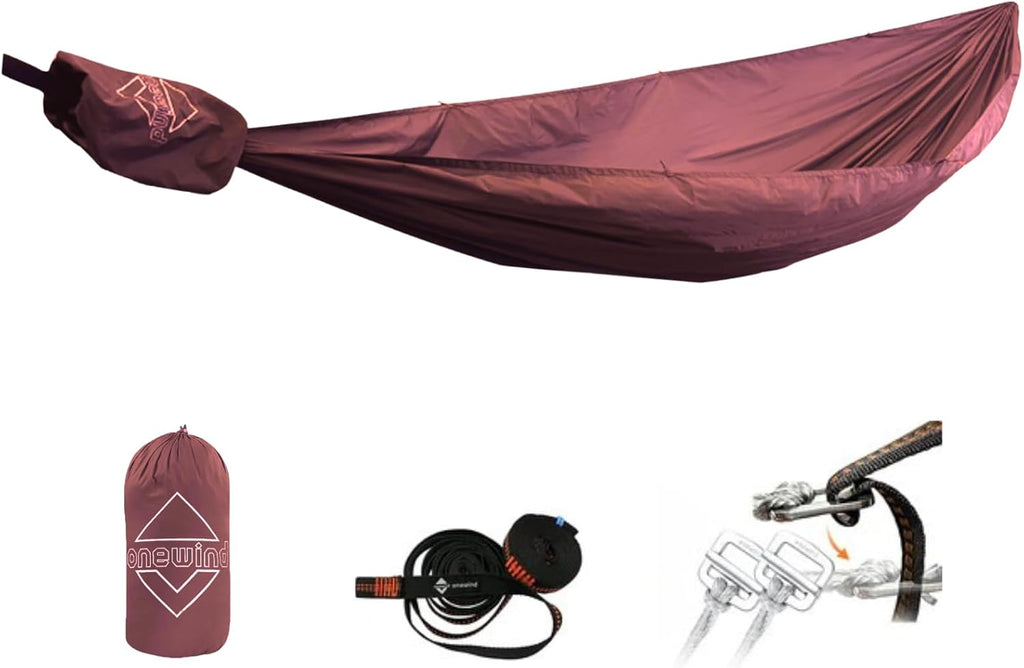 Onewind 11ft Ultralight Camping Hammock for Hiking Backpacking, Earth Red
