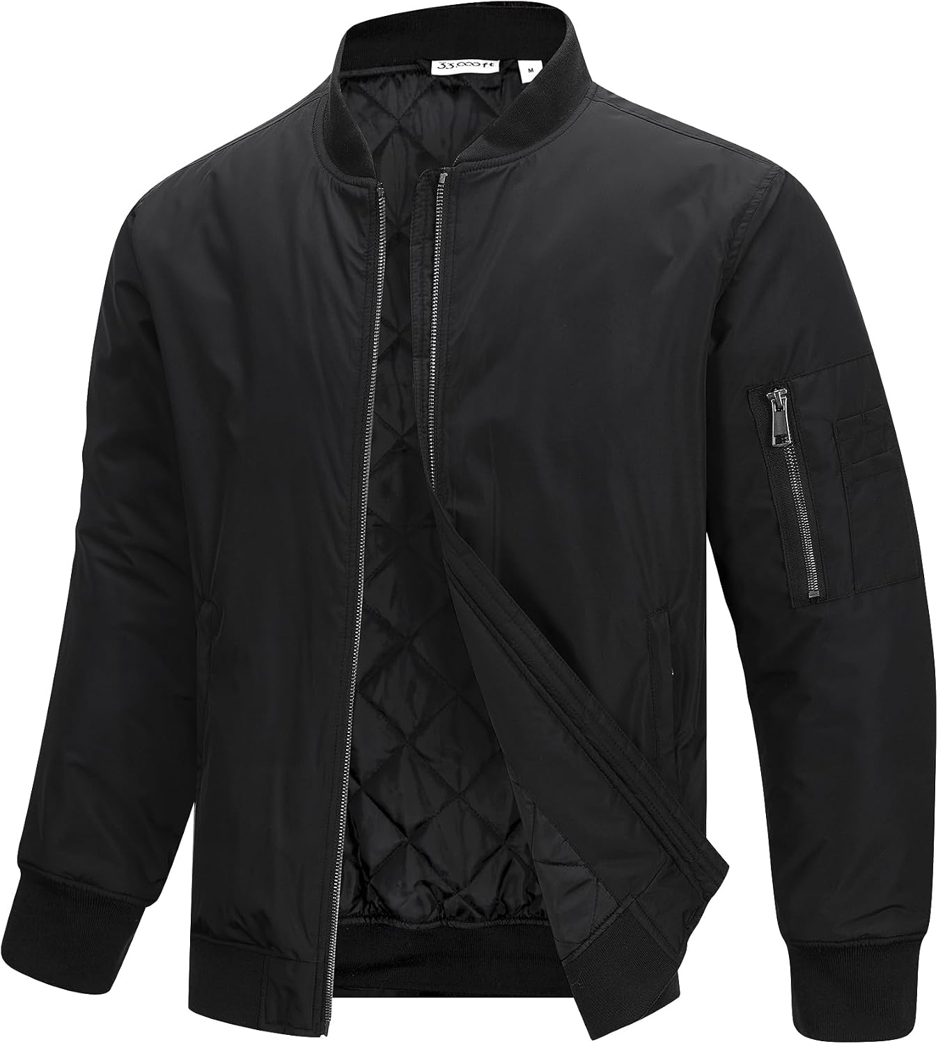 33,000ft Men's Bomber Jacket Lightweight Zip Up Waterproof Windbreaker