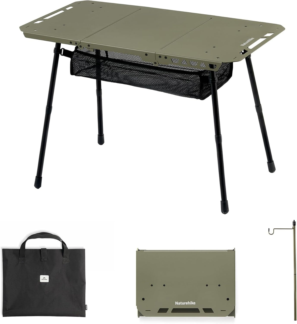 Naturehike Tactical Camping Table - Adjustable Height, 5.7 lbs, Quick Setup