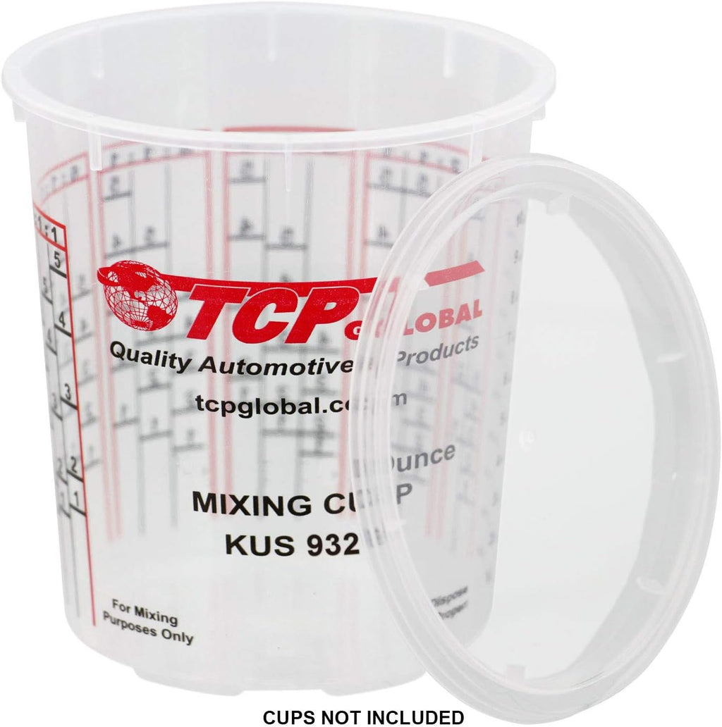 Custom Shop Paint Mixing Cup Lids Only, Box of 50) Quart Size, Lids Only