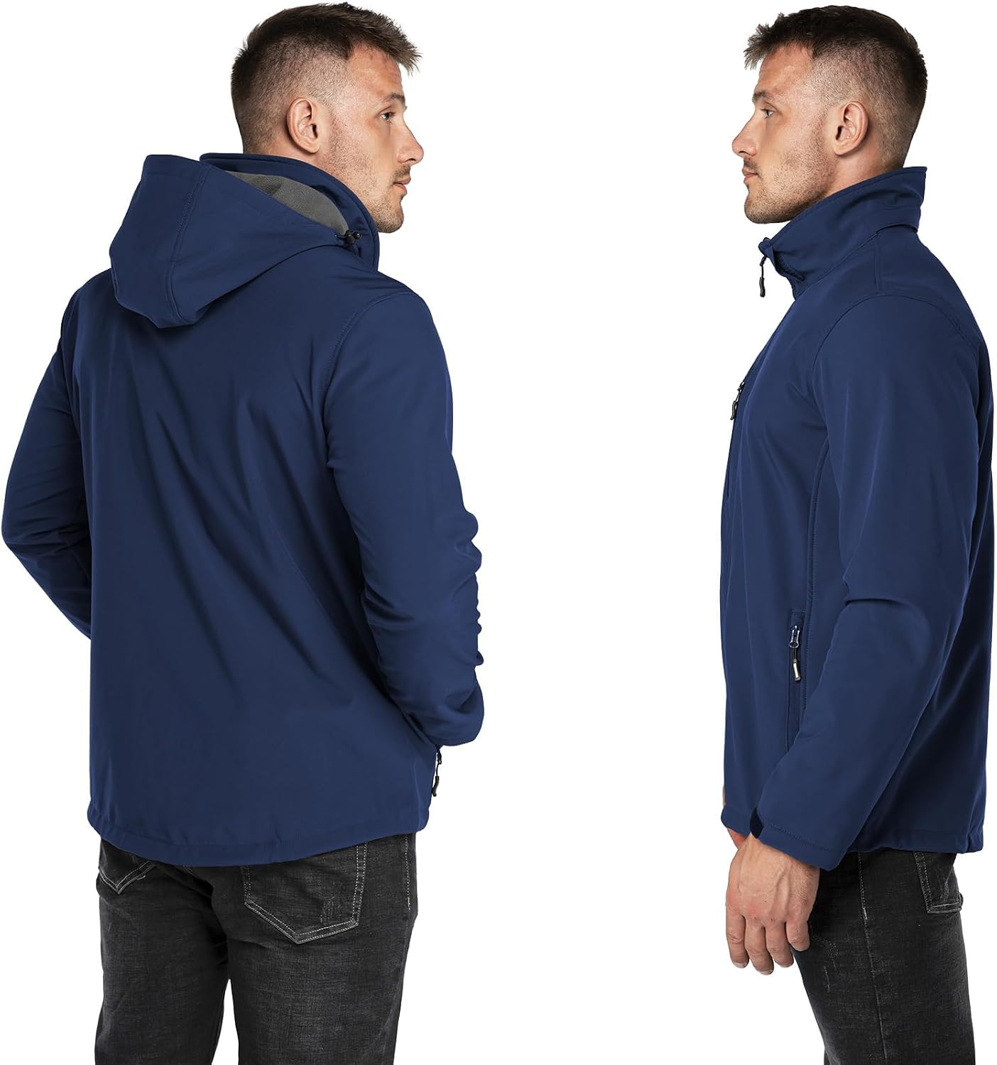 Outdoor Ventures Men's Softshell Jacket Waterproof Fleece Rain Shell Coat