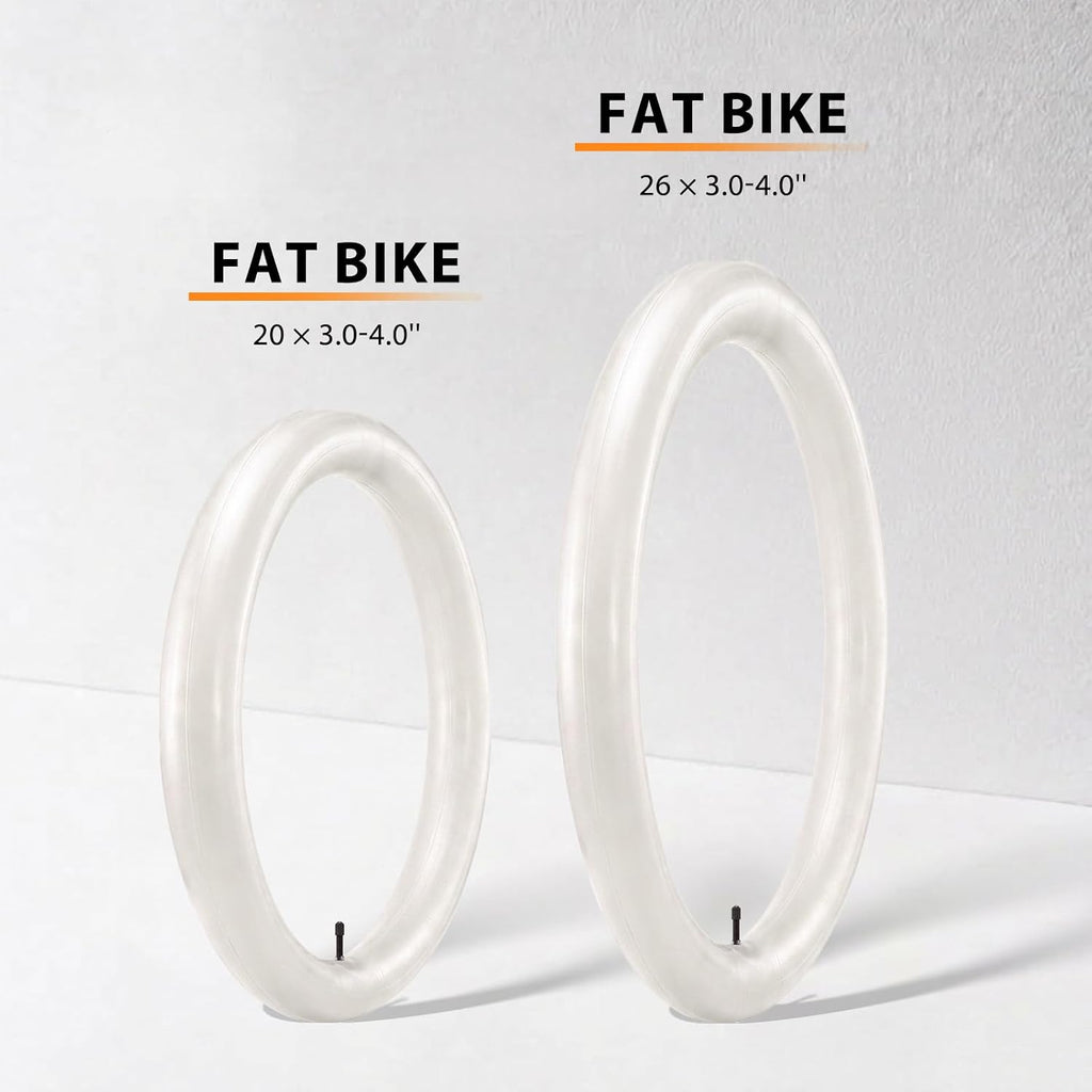 20/26x4.0 Inch Fat Bike Tube, TPU Heavy Duty Inner Tube for Fat & E-Bikes