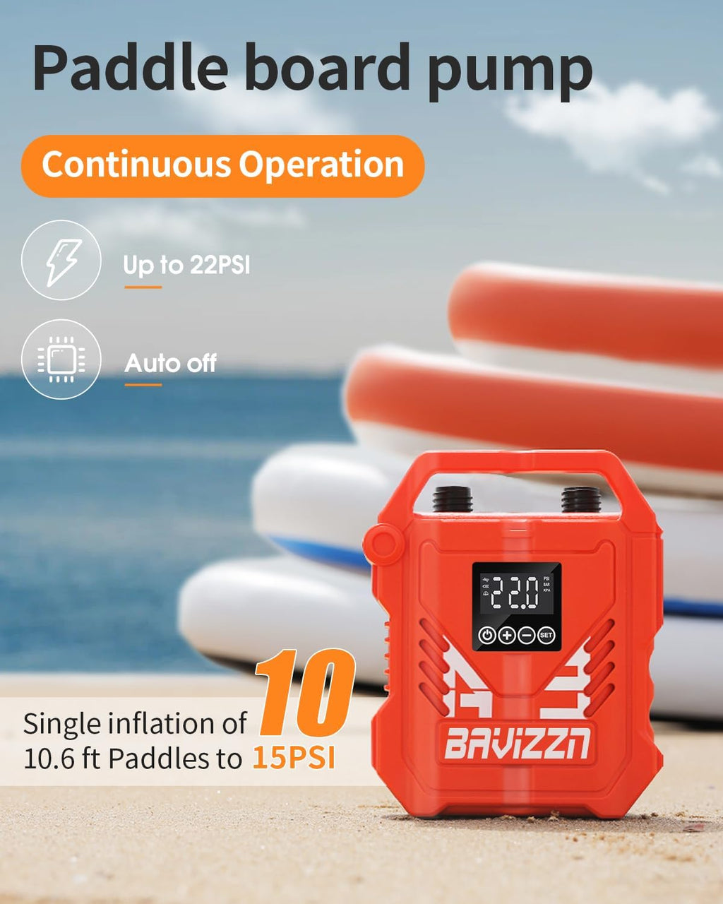 Paddle Board Pump, Electric SUP Pump for Paddle Board Inflatables