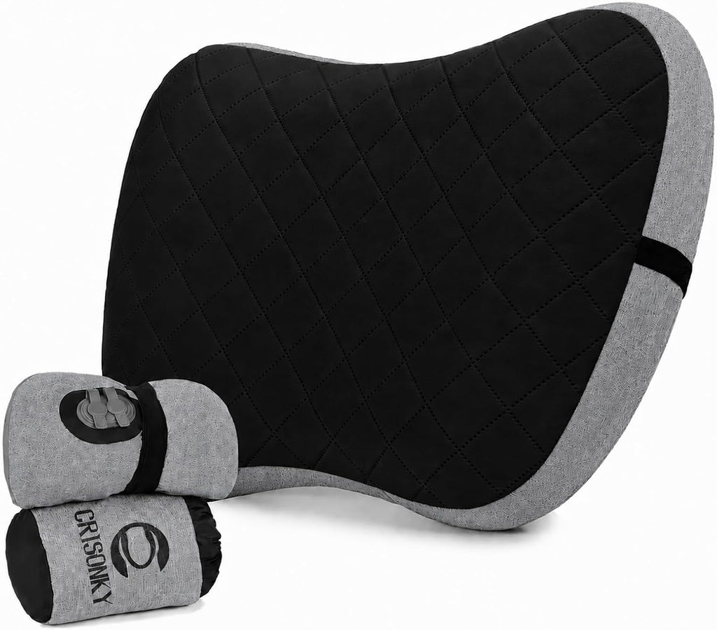 Crisonky Camping Pillow with Removable Cover, Ultralight Inflatable Pillow