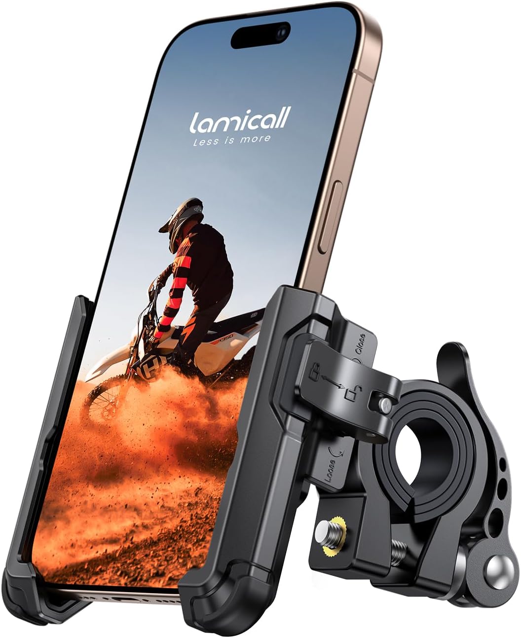 Lamicall Motorcycle Bike Phone Mount, 1s Lock Bike Phone Holder