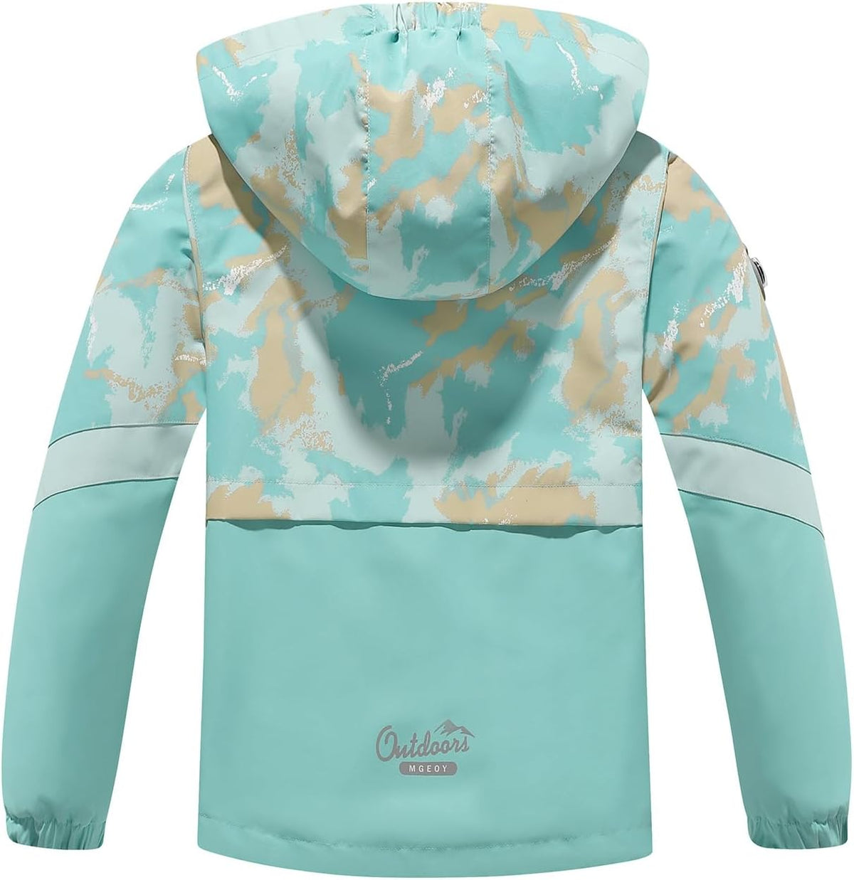 MGEOY Kids Rain Jacket, Waterproof Lightweight Hooded Windbreaker for Boys Girls 4-16Y