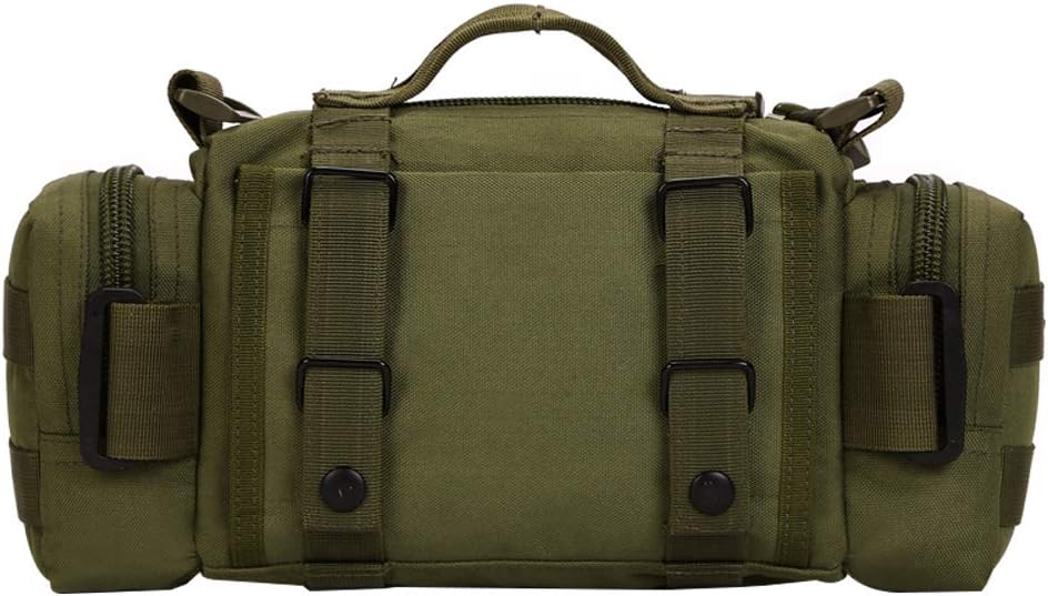 Utility 3P Military Tactical Duffle Waist Bags MOLLE Assault Shoulder Backpack Multifunction EDC Pouches Heavy Duty Fanny Packs (Army Green)
