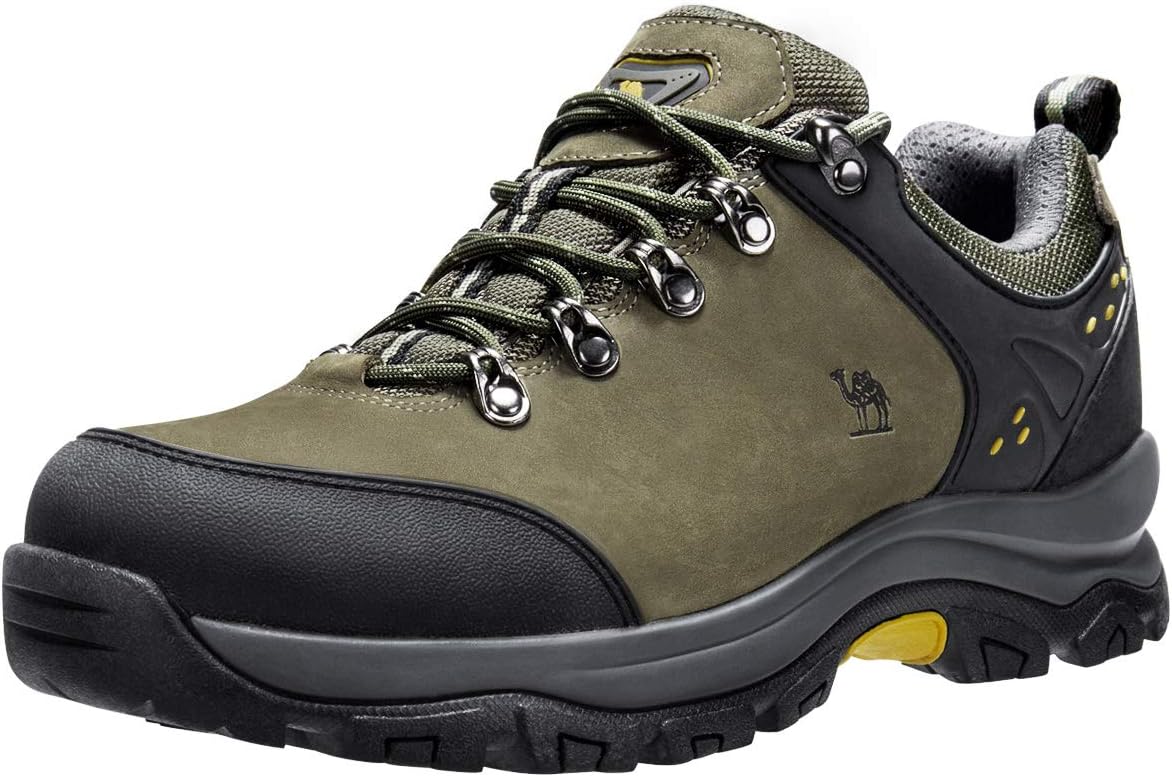 CAMEL CROWN Hiking Shoes Men Trekking Shoe Low Top Outdoor Walking Waterproof Leather Trail Sneakers