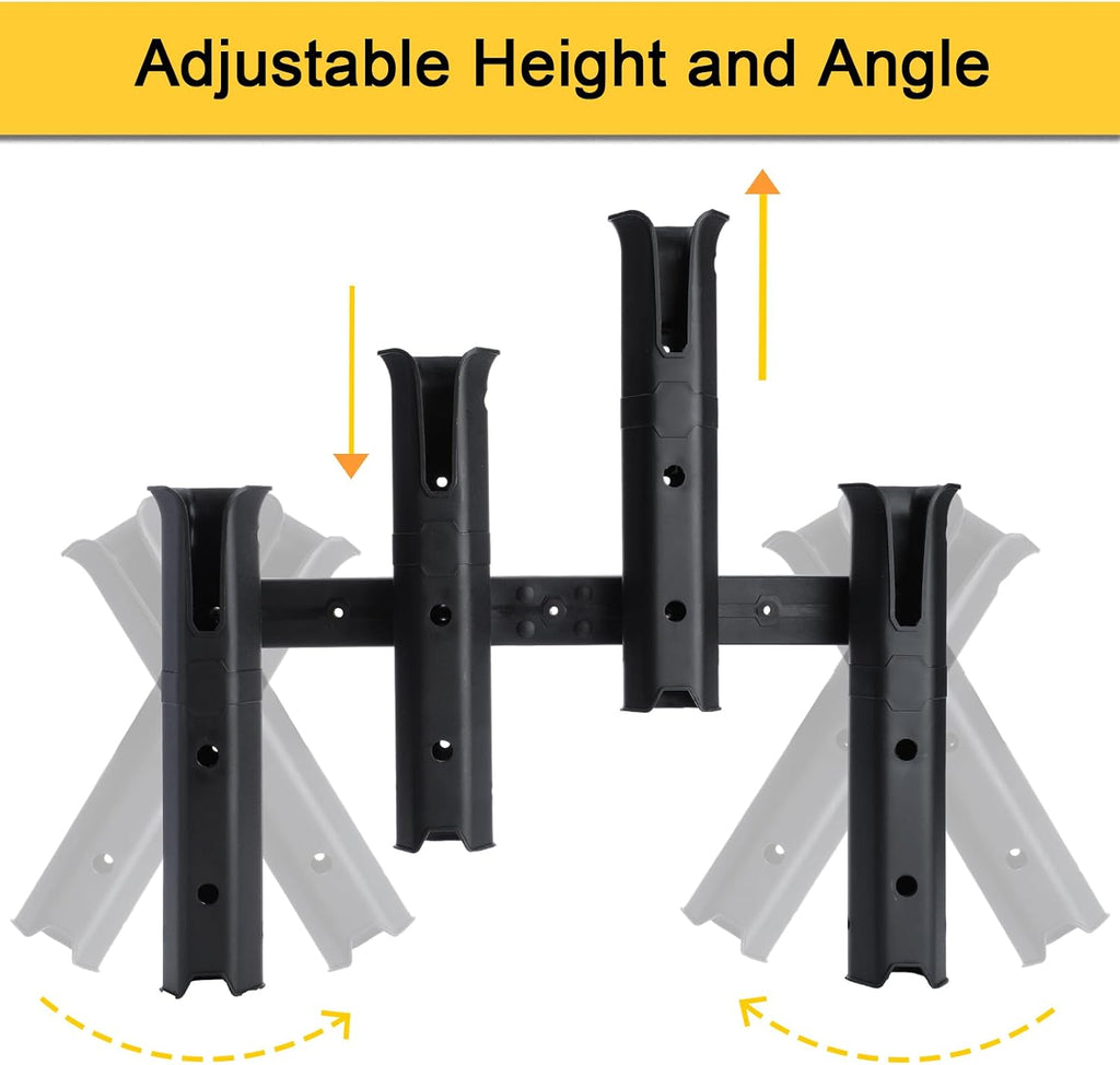 GearTrust Fishing Rod Holders, 4 Rod Holder for Boat Golf Cart & Garage