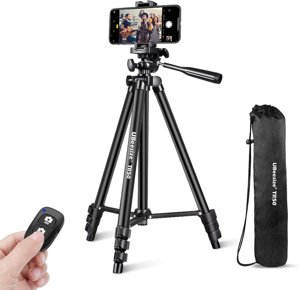 UBeesize 64'' iPad Tripod for iPhone and Camera with Remote & Carry Bag