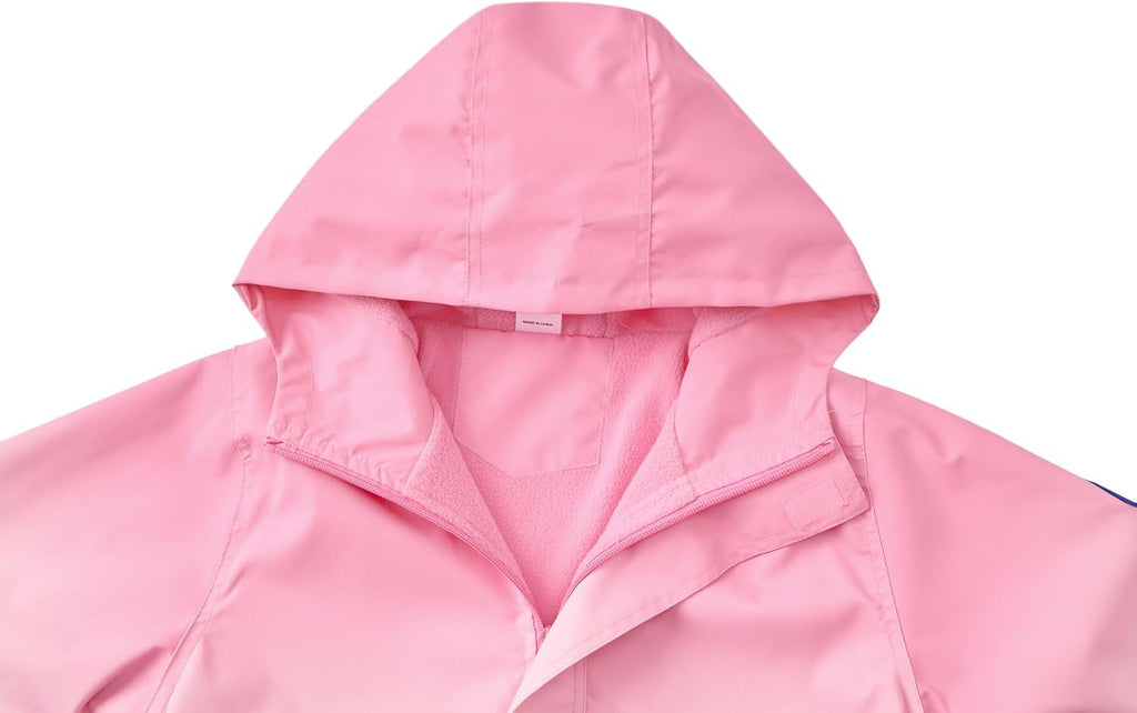 MGEOY Kids Rain Jacket, Waterproof Lightweight Hooded Windbreaker for Boys Girls 4-16Y