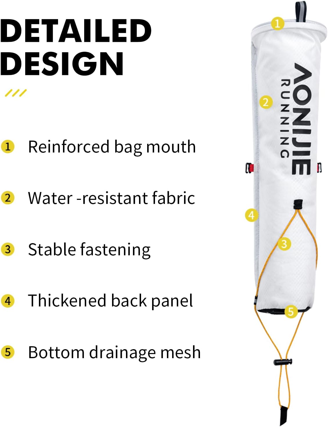 AONIJIE Trekking Pole Storage Bag, Waterproof Hiking Pole Carry Bag with Drain Hole