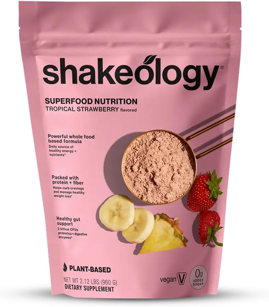 Shakeology 0g Added Sugar Plant-Based Protein - Tropical Strawberry,30 Serv