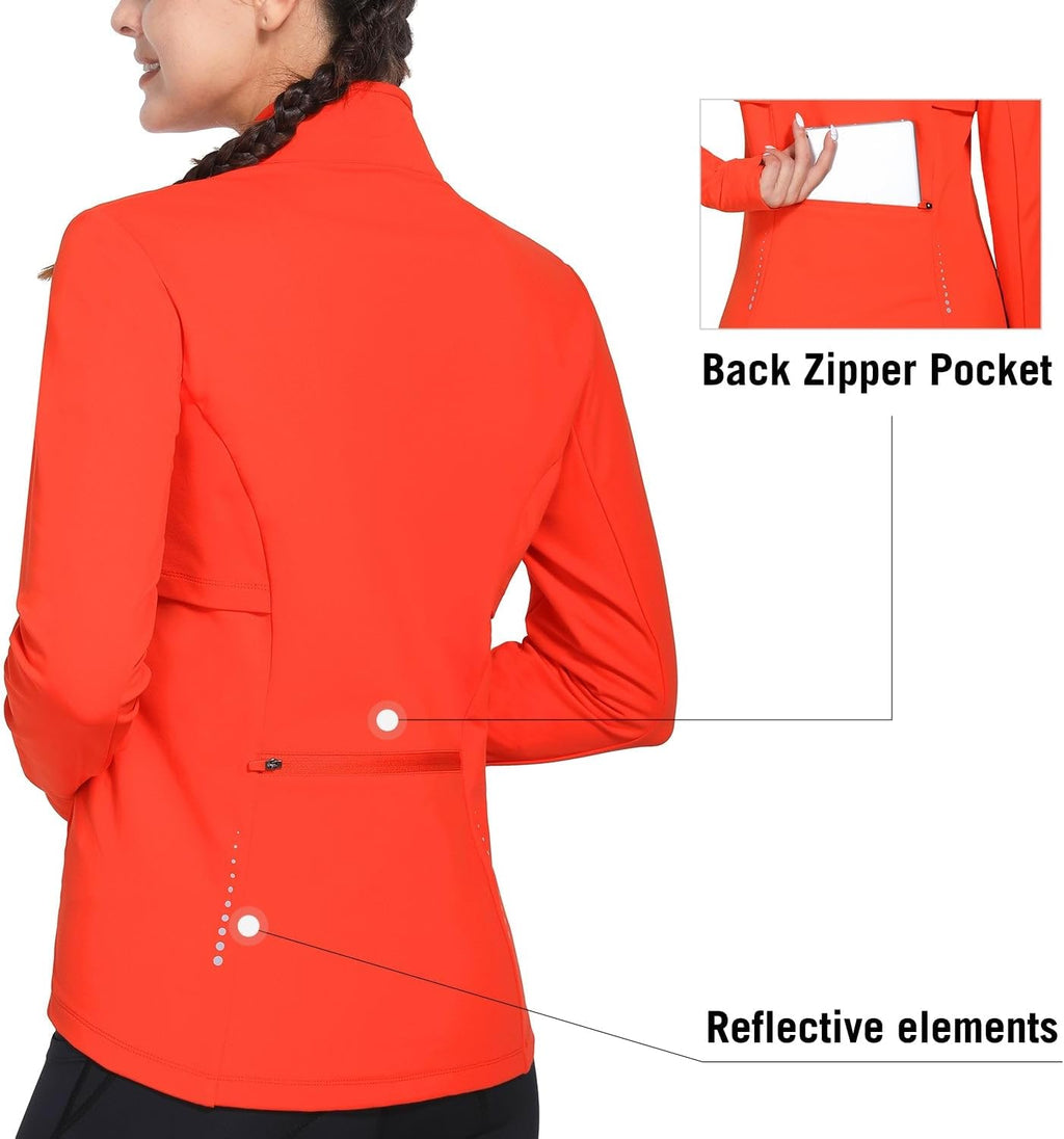 baleaf Women's Fleece Running Jacket Winter Gear Water Resistant Cycling