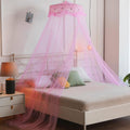 Mosquito Net Bed Canopy for Girls Pink Bed Curtains Tent Twin Queen Size