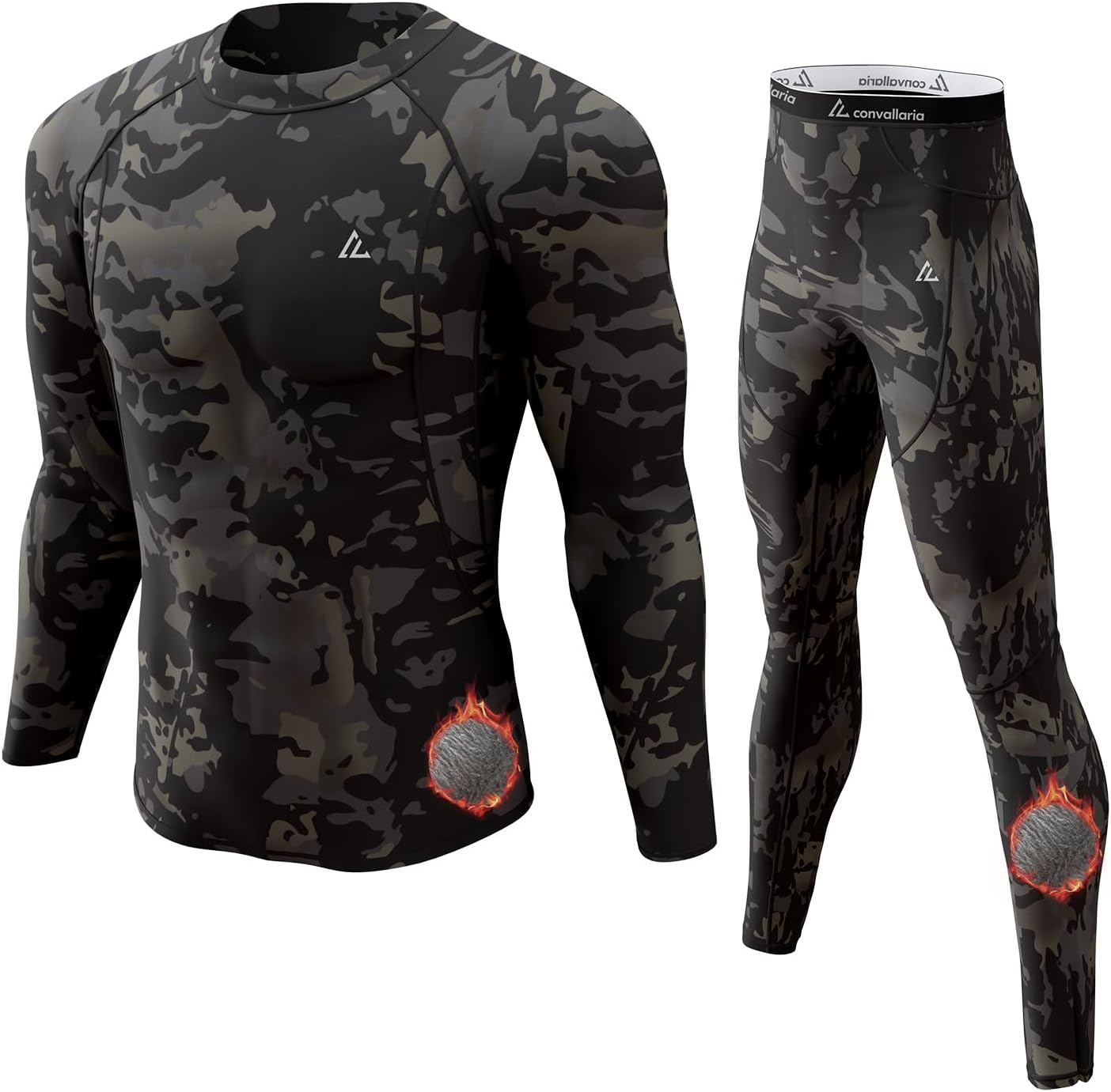 Mens Thermal Underwear Long Johns Set Cold Weather Hunting Base Layer