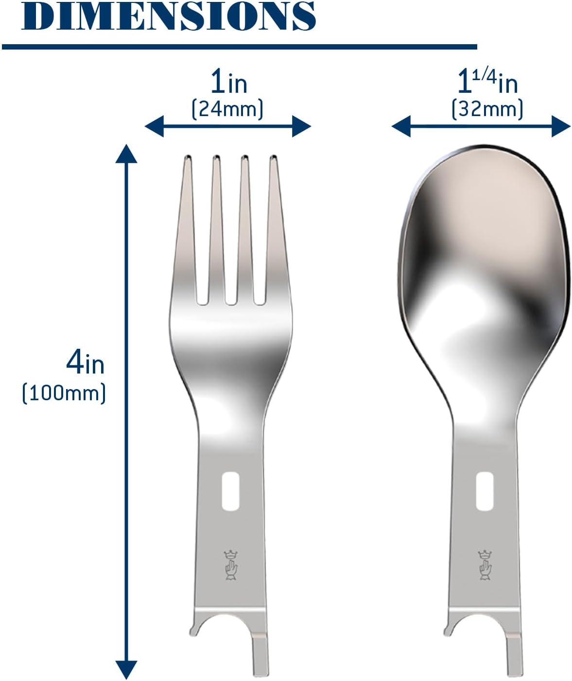 Opinel Picnic+ Cutlery Insert Set for No. 8 Folding Pocket Knives, Fork and Spoon Insert, Micro Fiber Napkin, Made in France