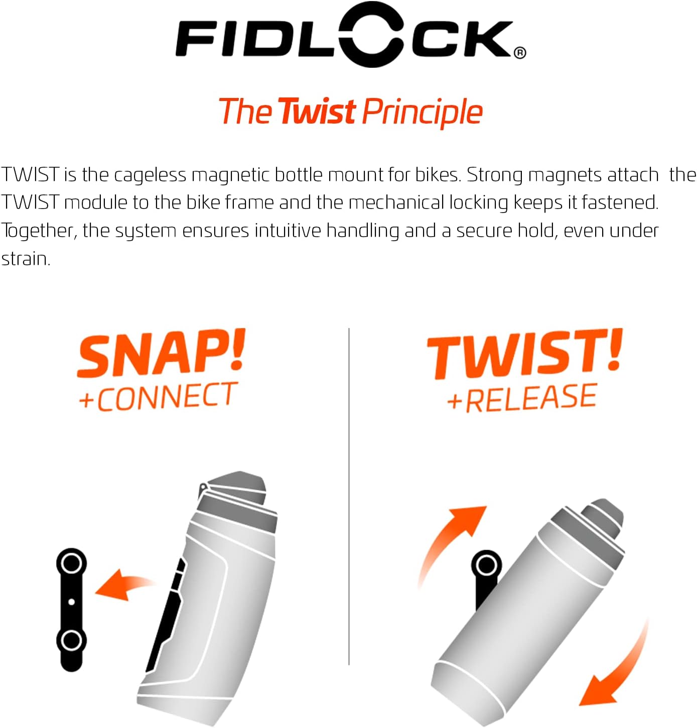 FIDLOCK Twist Essential Bag with Bike Base For Frame Triangle, Blue, Large