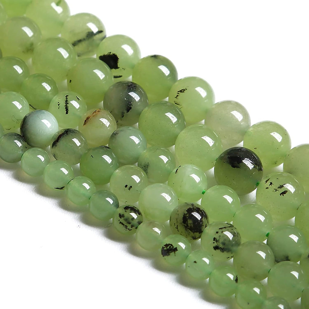12MM 32PCS Natural Stone Prehnite Jade Loose Beads for Jewelry Making DIY Bracelet Necklace