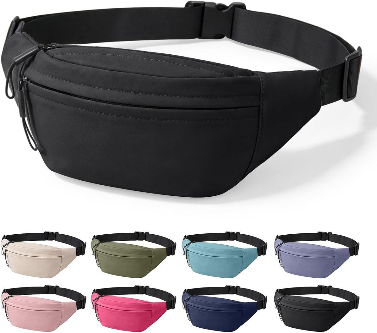 ZOORON Fanny Packs for Women Men Crossbody Waist Pack Bag Running Belt