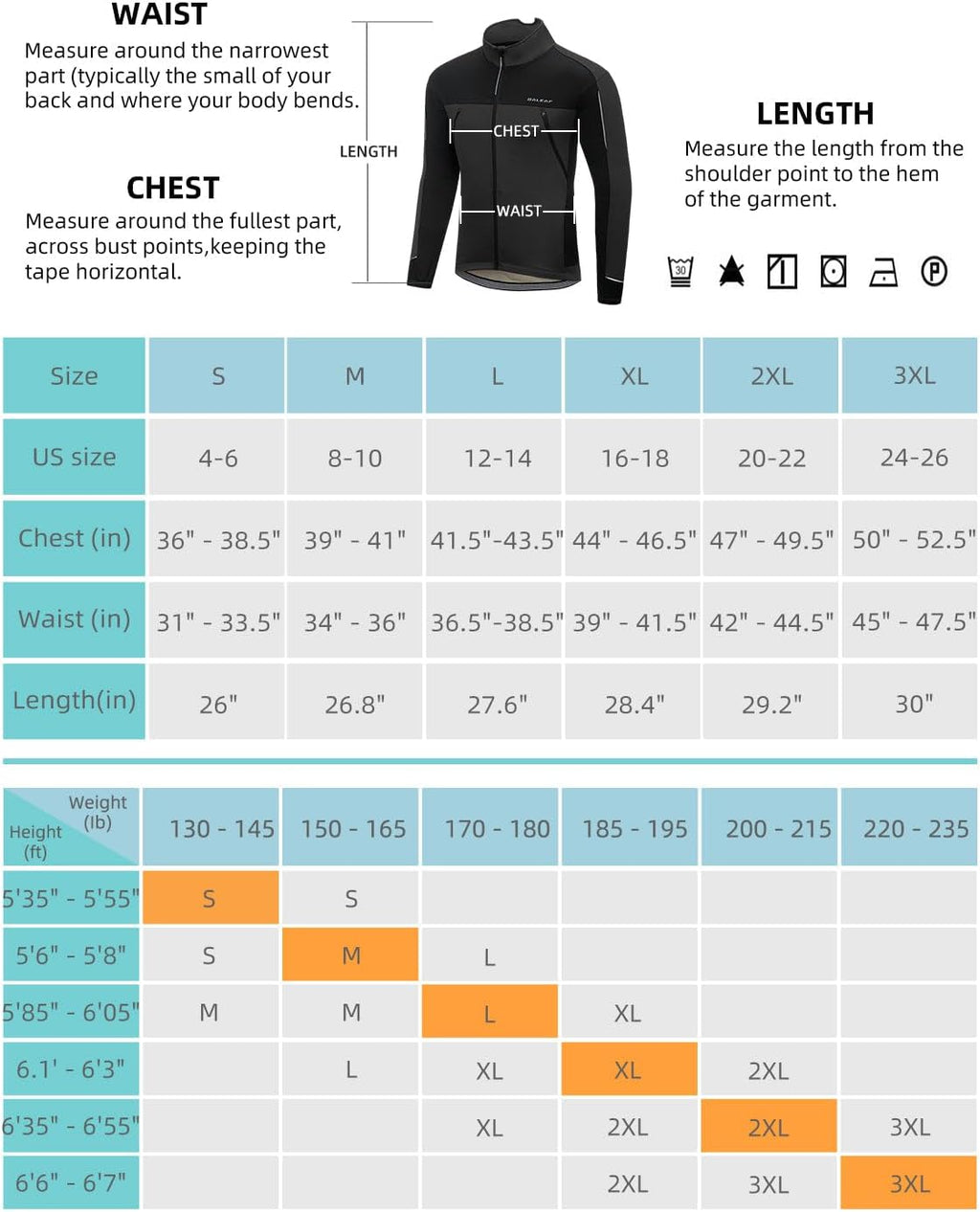 baleaf Men's Cycling Winter Jacket Windproof Softshell Thermal Warm Pockets