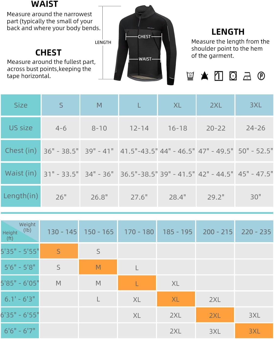baleaf Men's Cycling Winter Jacket Windproof Softshell Thermal Warm Pockets