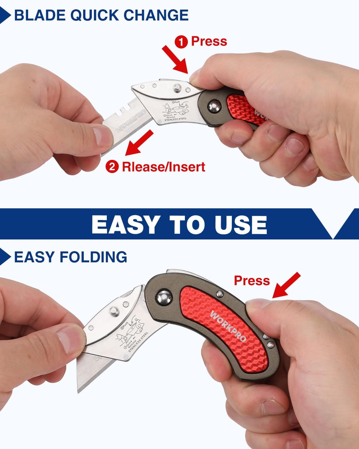 WORKPRO Folding Utility Knife Set