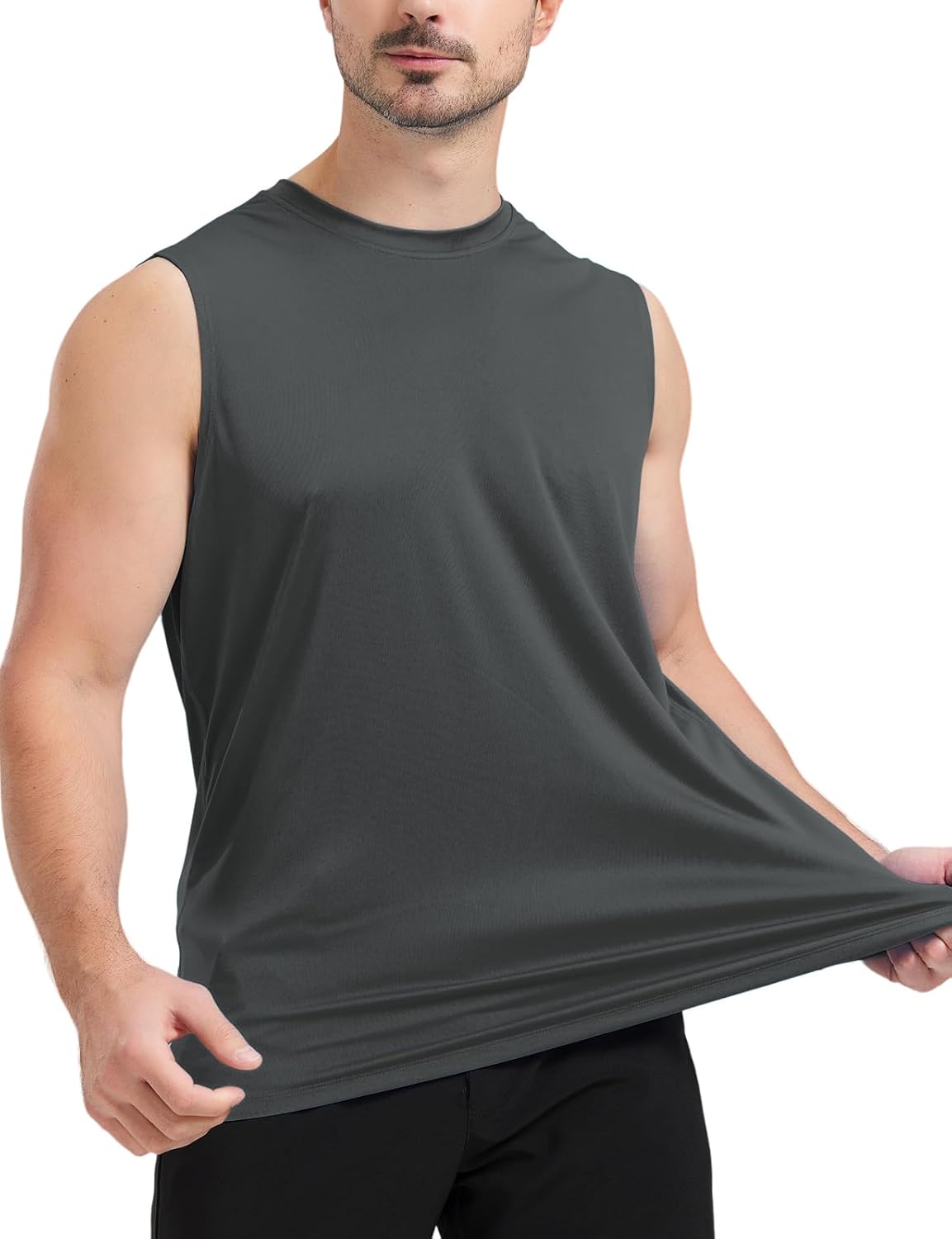 Men's Sleeveless UPF 50+ Swim Shirts Quick Dry UV Workout Tank Top
