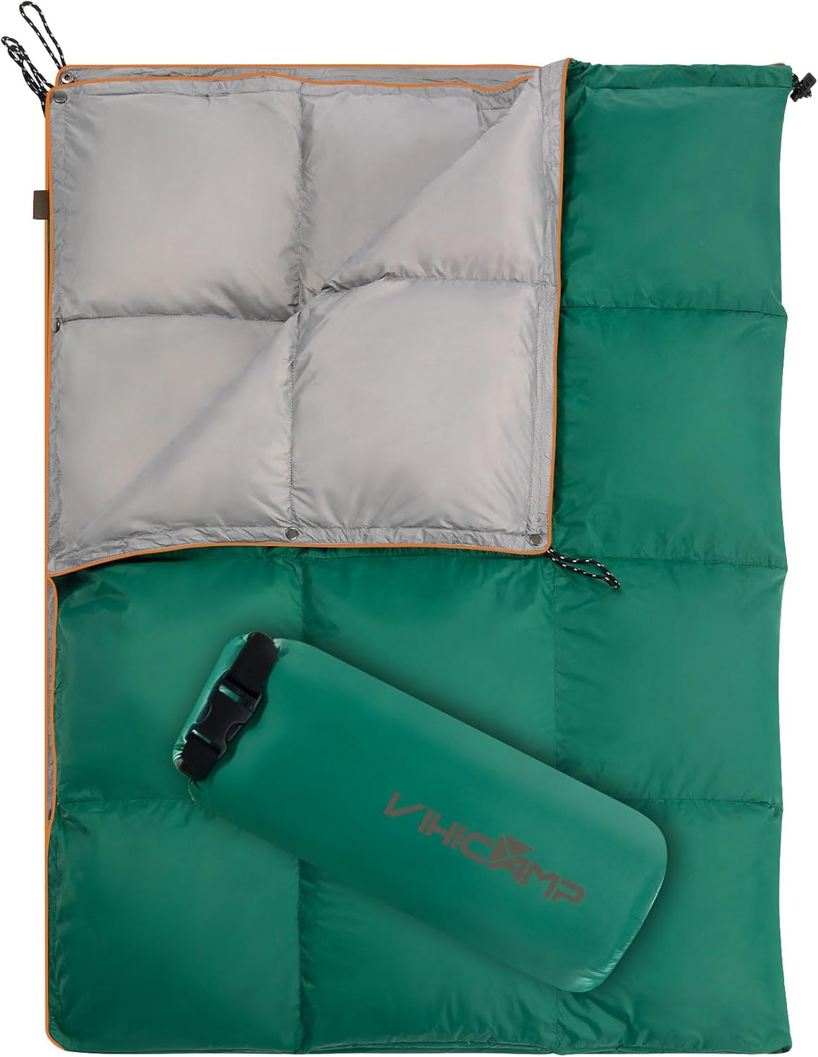 Down Camping Blanket, Lightweight Packable Outdoor Blanket, Warm