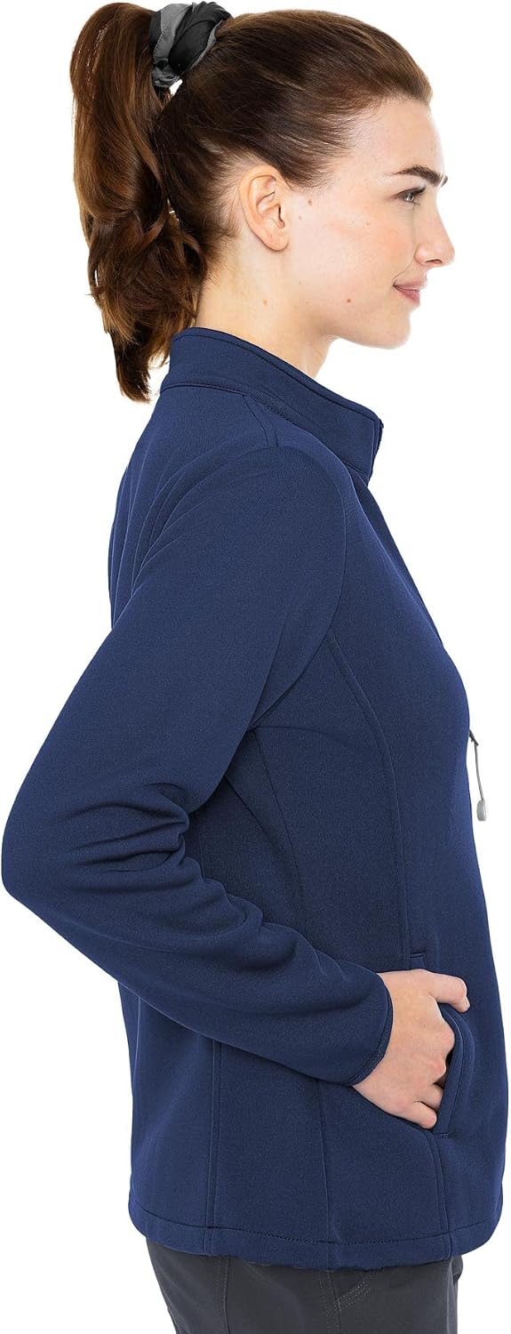 Med Couture Layers Performance Fleece Scrub Jacket for Women