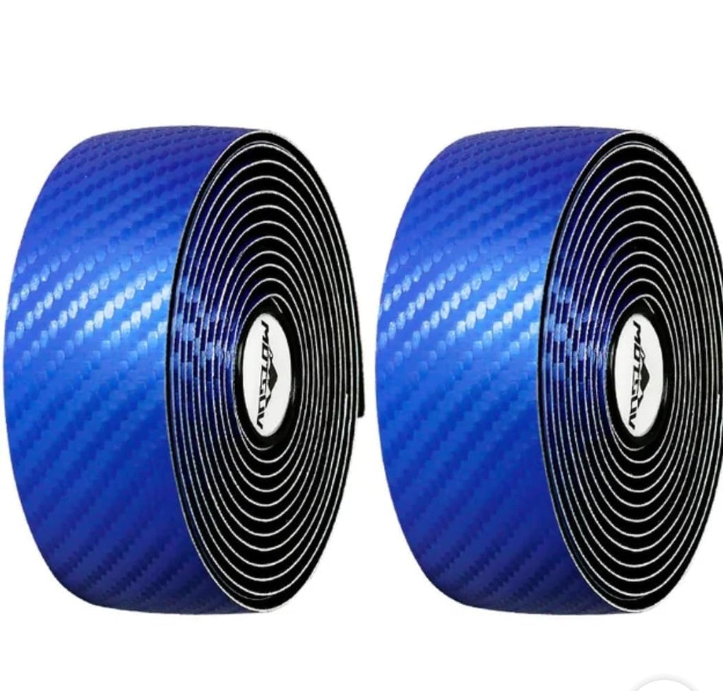 Bicycle Handlebar Tape for Road Bikes, Anti-Slip Drop Bar Tape with Shock Absorption, Comfortable EVA Handlebar Wrap, Self-Adhesive Cycling Bar Tape, Anti-Vibration Grip, Includes Bar End Plugs, Blue
