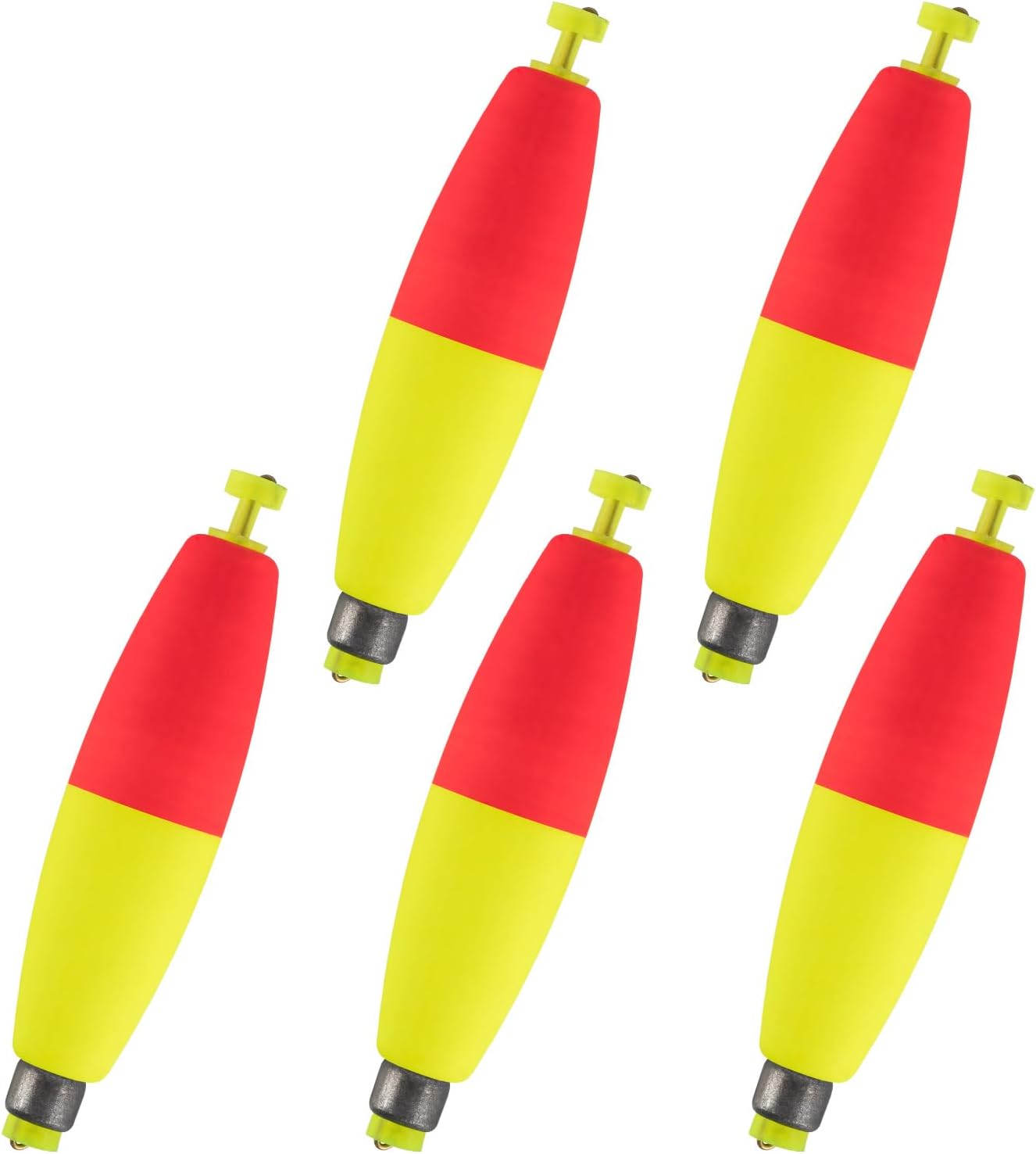 Dr.Fish Cigar Fishing Bobbers Weighted Fishing Floats EVA Foam Snap-On Spring Floats Fly Sea Boat Fishing for Bass Trout Panfish Bluegills
