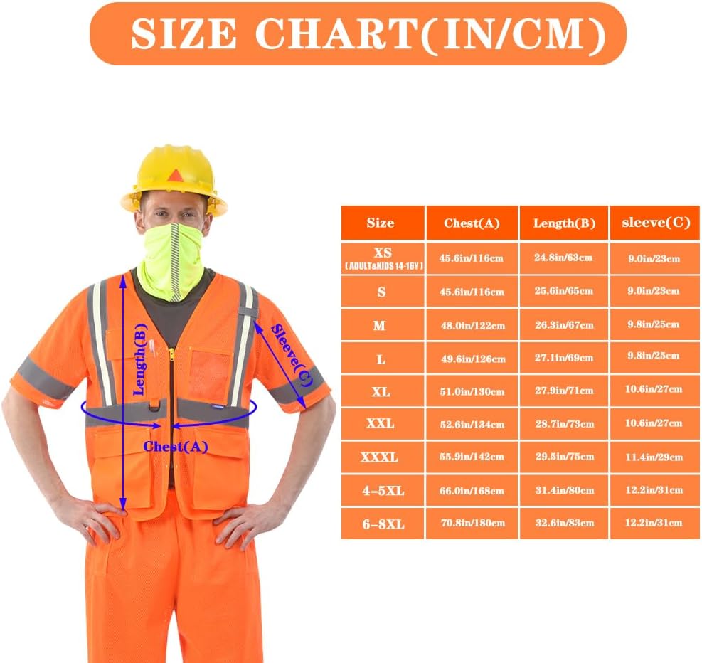 A-SAFETY High Visibility Reflective Safety Vest Customize Logo (XS-8XL)